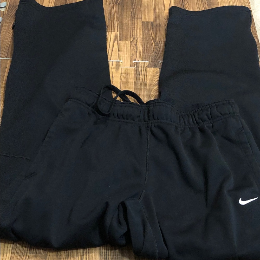 Nike Black Sweatpants with White Swoosh